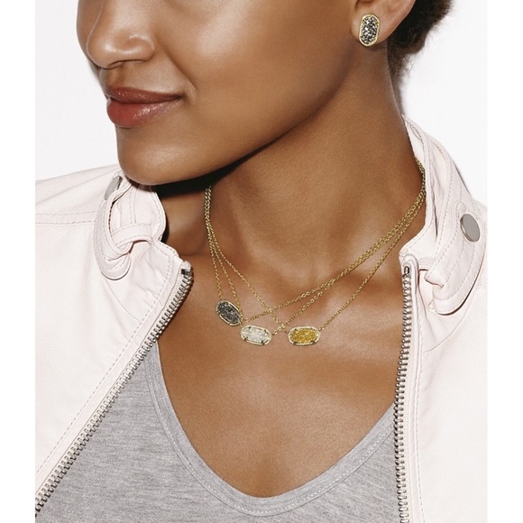 KENDRA SCOTT • Gold Rose Quartz Elisa Necklace - Picture 5 of 5